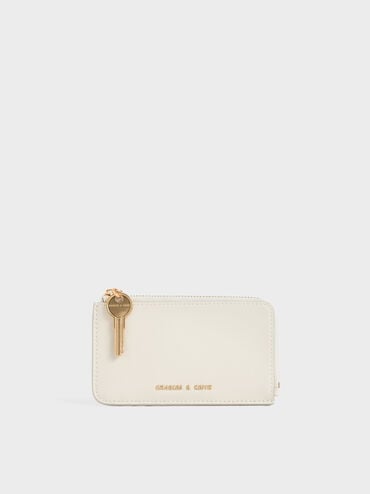 Lane Key Zip-Around Wallet, Cream, hi-res
