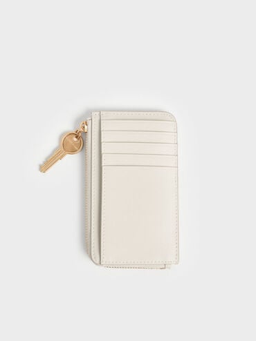 Lane Key Zip-Around Wallet, Cream, hi-res