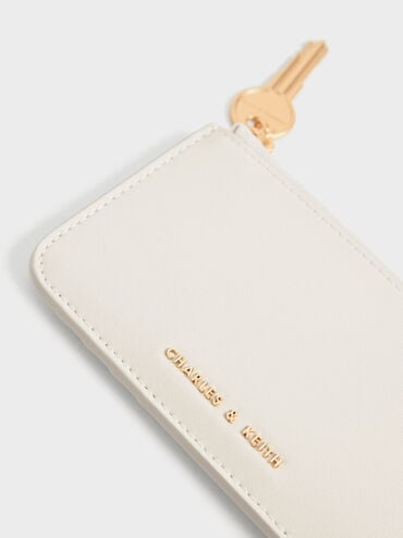 Lane Key Zip-Around Wallet, Cream, hi-res