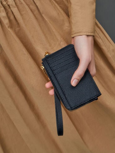 Dixie Multi-Slot Wristlet Card Holder, Black, hi-res