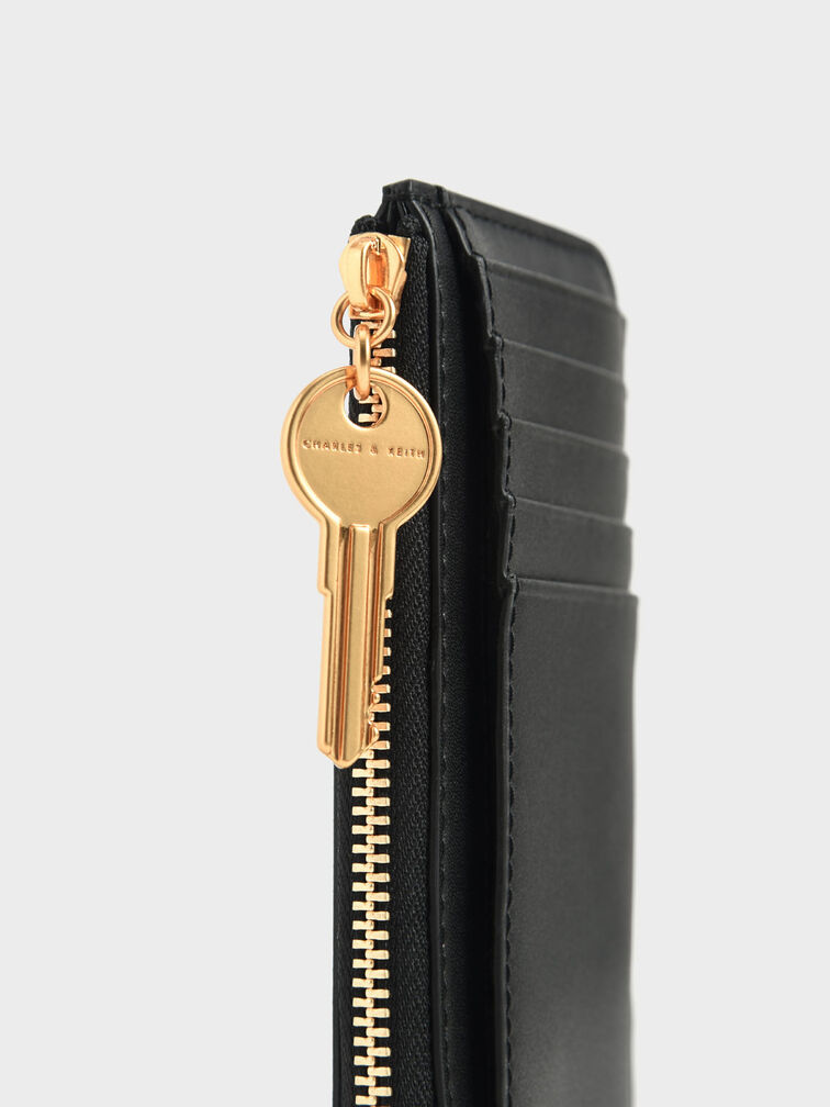 Lane Key Zip-Around Wallet, Black, hi-res