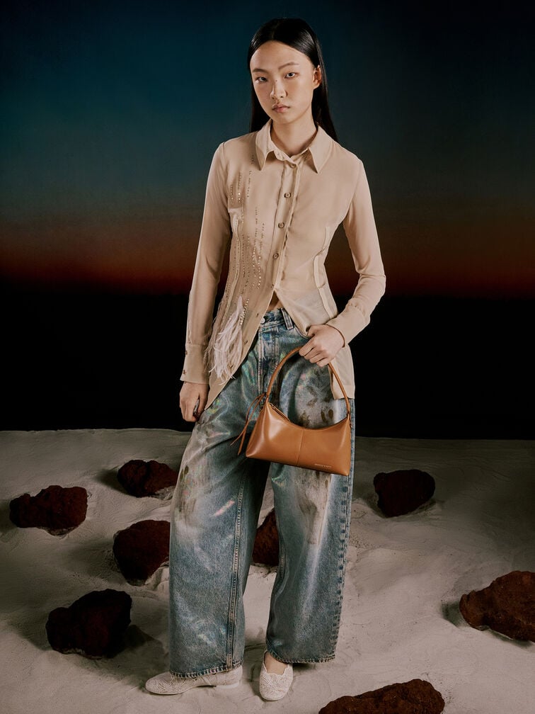 Simone Shoulder Bag, Russet Brown, hi-res