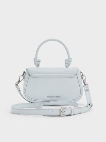 Sammie Knotted-Handle Front-Flap Bag, Sea Salt Blue, hi-res