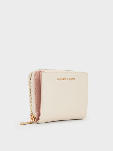 Finley Zip-Around Small Wallet, Cream, hi-res
