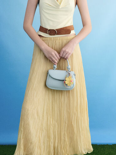 Sammie Knotted-Handle Front-Flap Bag, Sea Salt Blue, hi-res