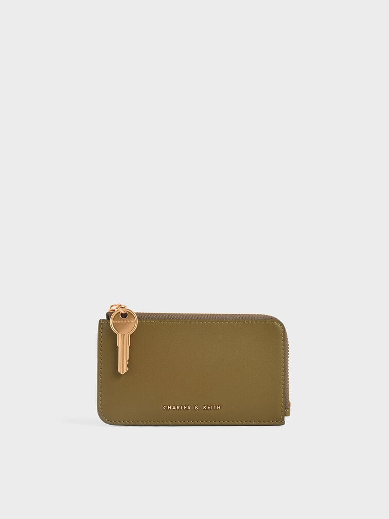 Lane Key Zip-Around Wallet, Olive, hi-res