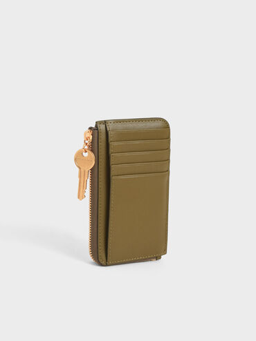 Lane Key Zip-Around Wallet, Olive, hi-res
