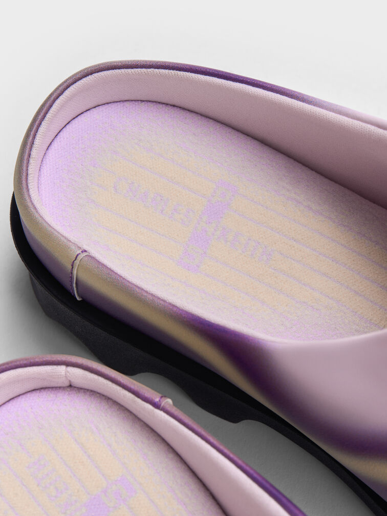 Gradient Wave Slip-On Mules, Lilac, hi-res