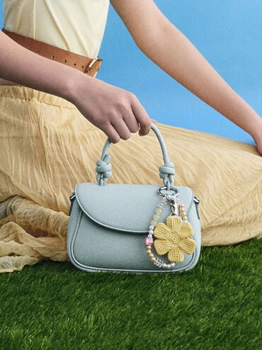 Sammie Knotted-Handle Front-Flap Bag, Sea Salt Blue, hi-res