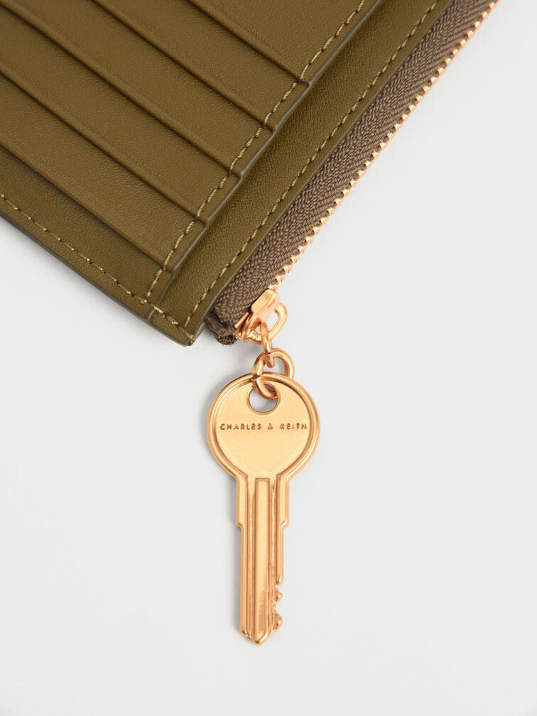 Lane Key Zip-Around Wallet, Olive, hi-res