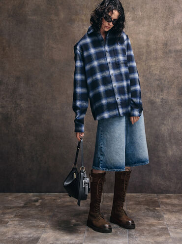 , Dark Brown Textured, hi-res