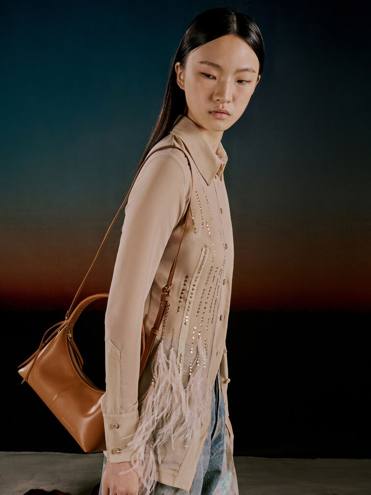 Simone Shoulder Bag, Russet Brown, hi-res