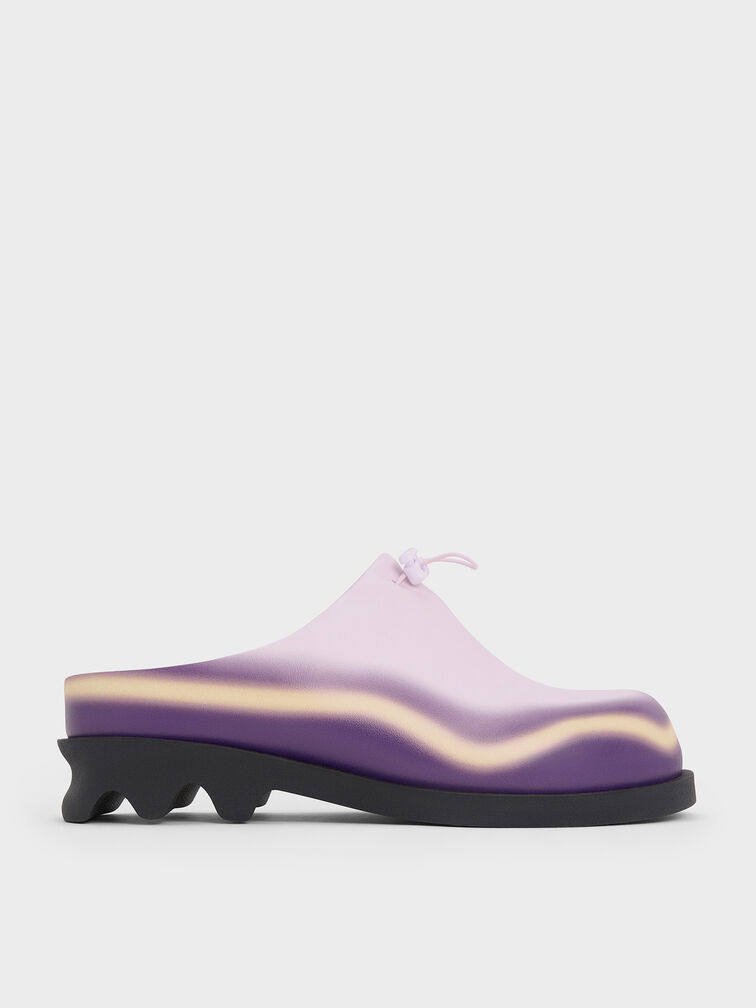 Gradient Wave Slip-On Mules, Lilac, hi-res
