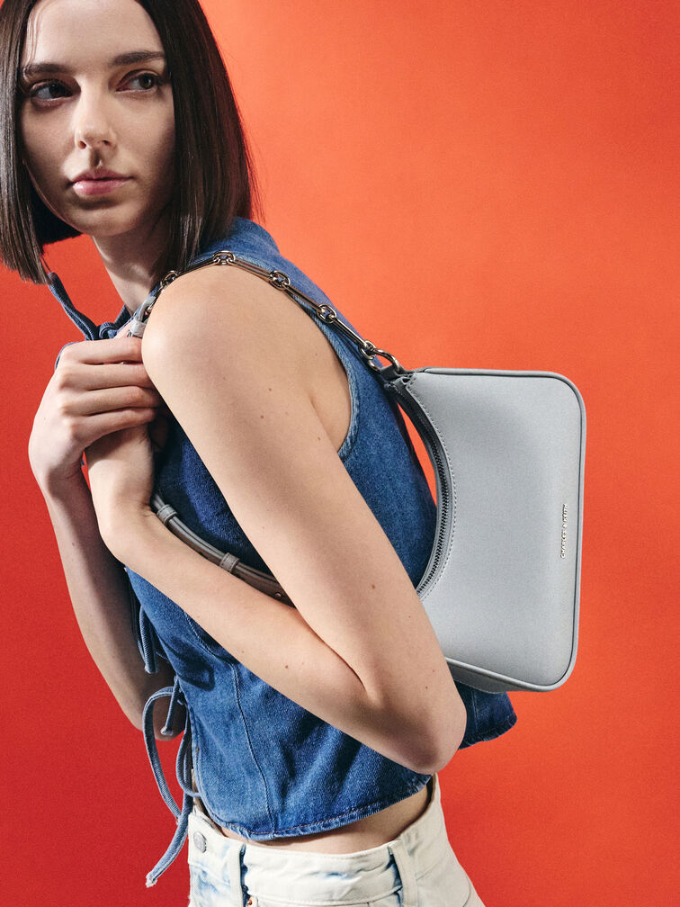 Lane Chain-Link Shoulder Bag, Sea Salt Blue, hi-res