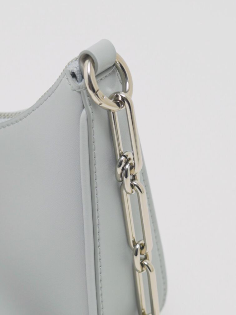 Lane Chain-Link Shoulder Bag, Sea Salt Blue, hi-res