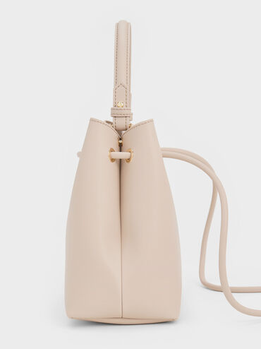 Sybill Geometric Bucket Bag, Oat, hi-res