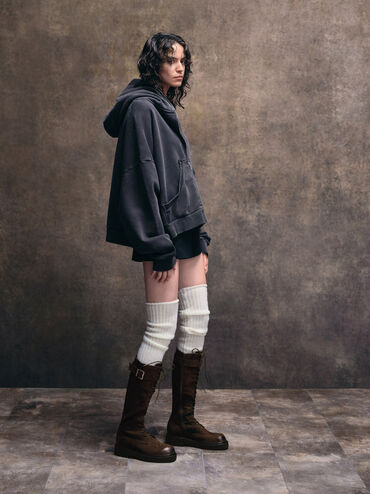 , Dark Brown Textured, hi-res