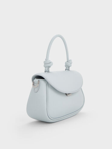 Sammie Knotted-Handle Front-Flap Bag, Sea Salt Blue, hi-res