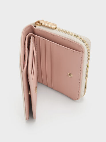 Finley Zip-Around Small Wallet, Cream, hi-res