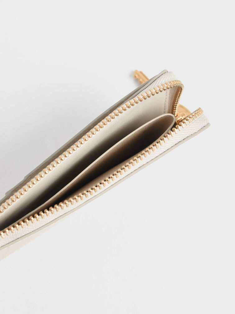 Lane Key Zip-Around Wallet, Cream, hi-res