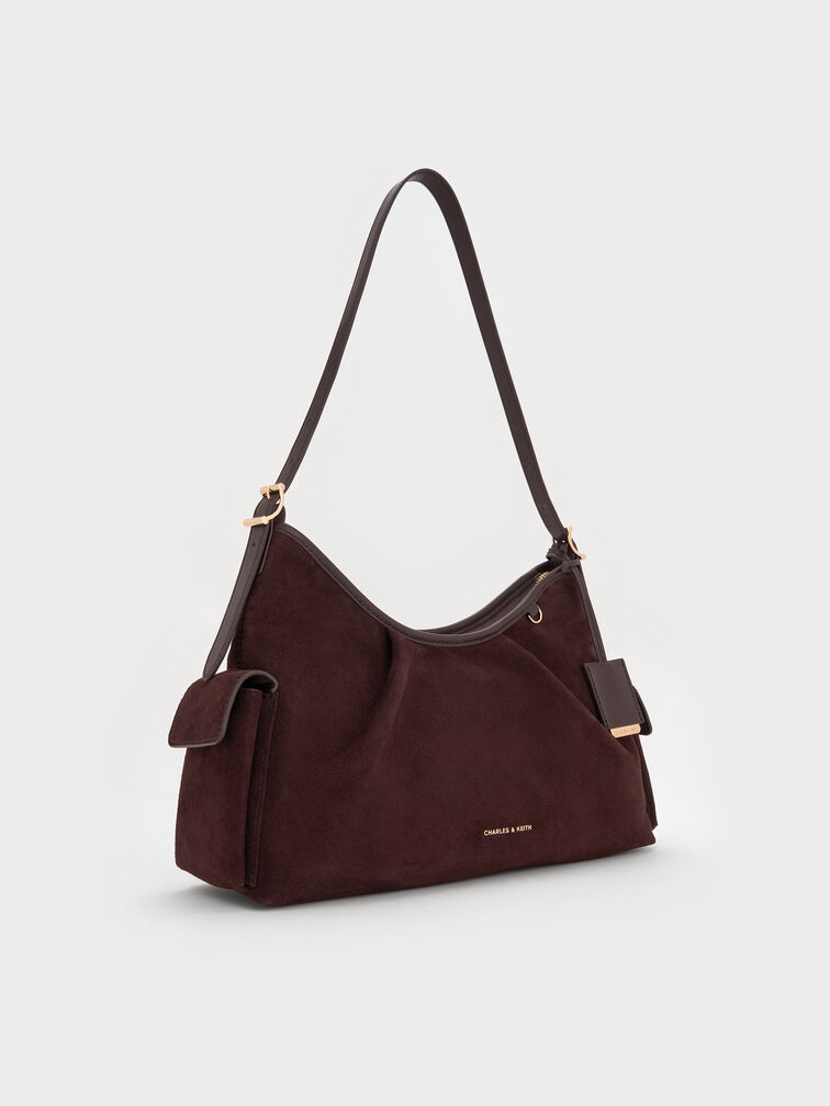Khai Side-Pocket Shoulder Bag, Espresso Brown, hi-res