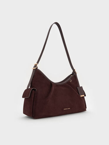 Khai Side-Pocket Shoulder Bag, Espresso Brown, hi-res
