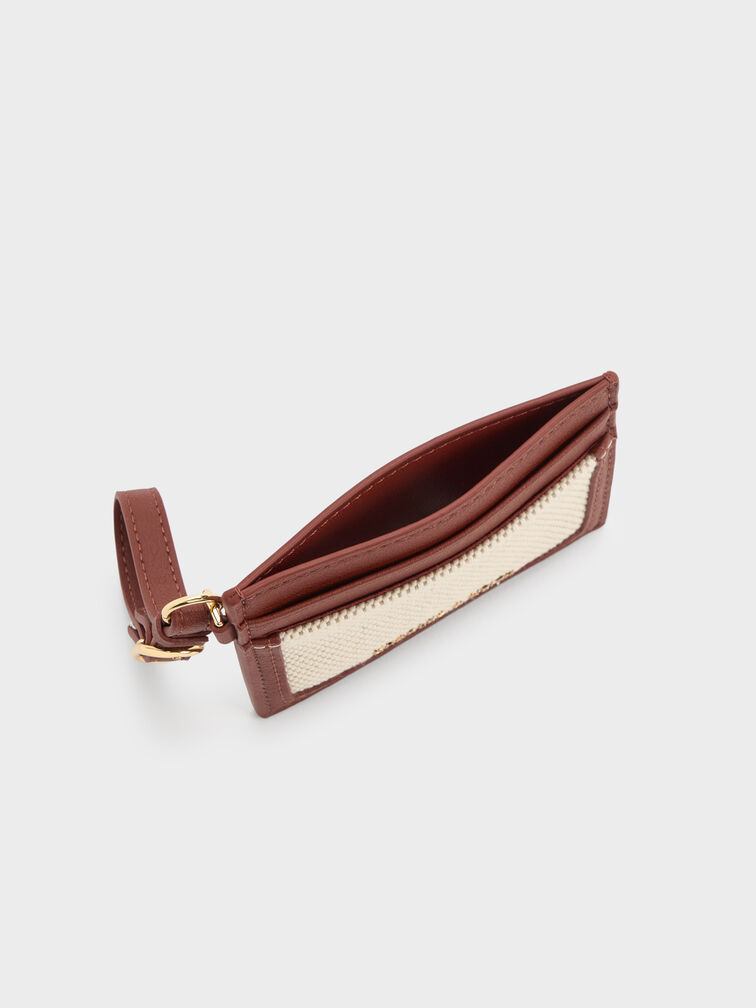 حامل بطاقات سكوتي كانفاس, قرميدي, hi-res