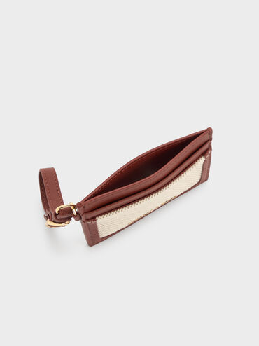 حامل بطاقات سكوتي كانفاس, قرميدي, hi-res