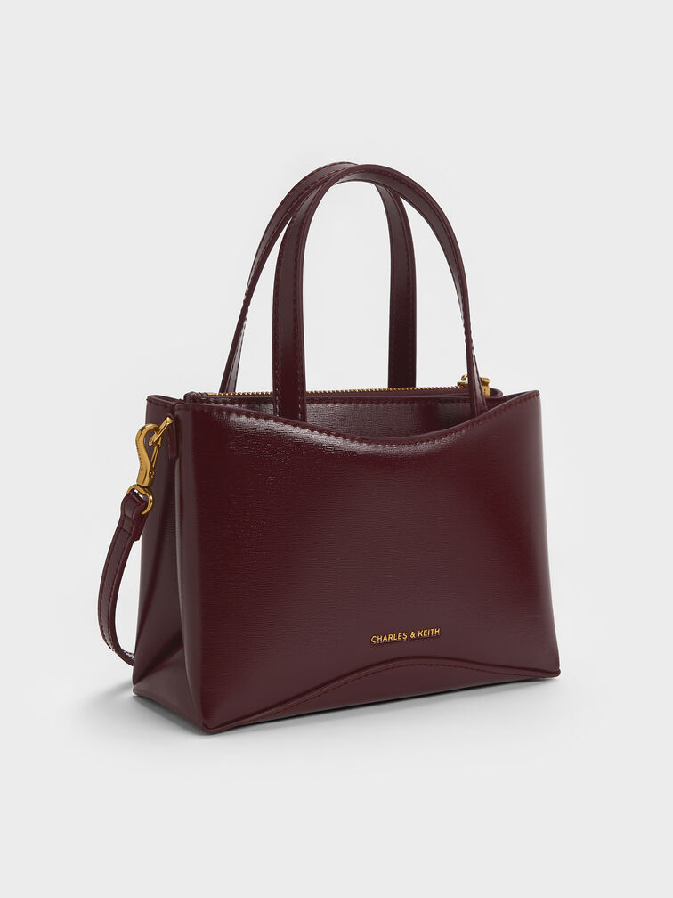 Mini Sybill Tote Bag, Wineberry Red, hi-res