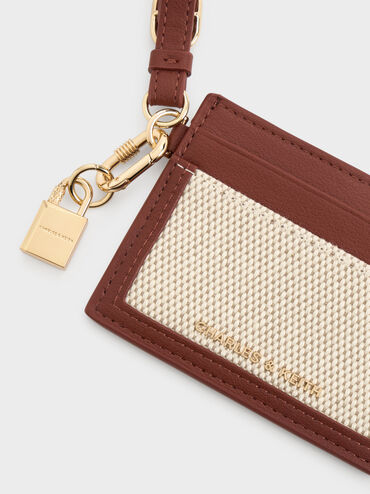 حامل بطاقات سكوتي كانفاس, قرميدي, hi-res