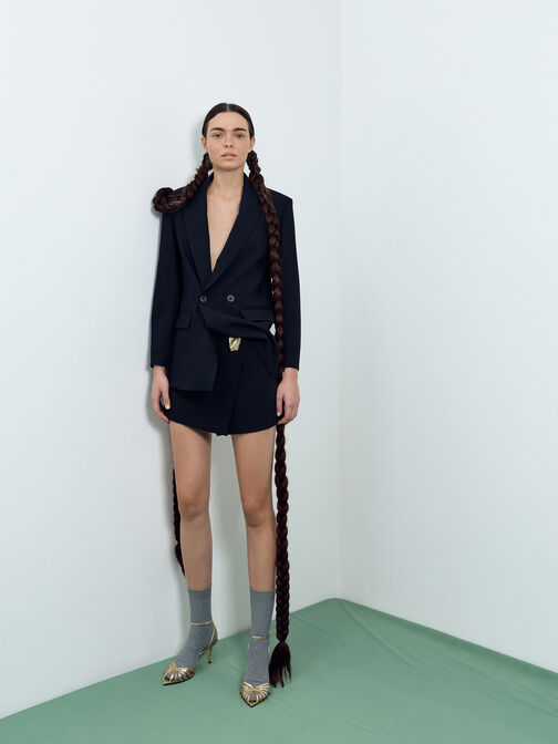 صندل جايلين ذو الكعب العالي المفتوح من الأمام مصنوع من الجلد المعدني, ذهبي, hi-res