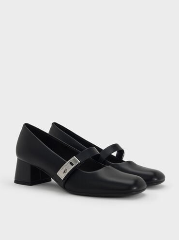 Lando Mary Jane Pumps, Black, hi-res