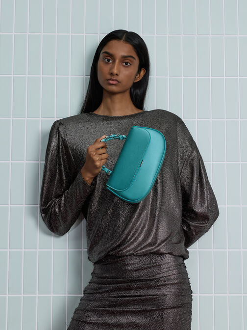 حقيبة إيليان من الساتان ومقبض يد علوي مرصع بالأحجار, شرشيري, hi-res