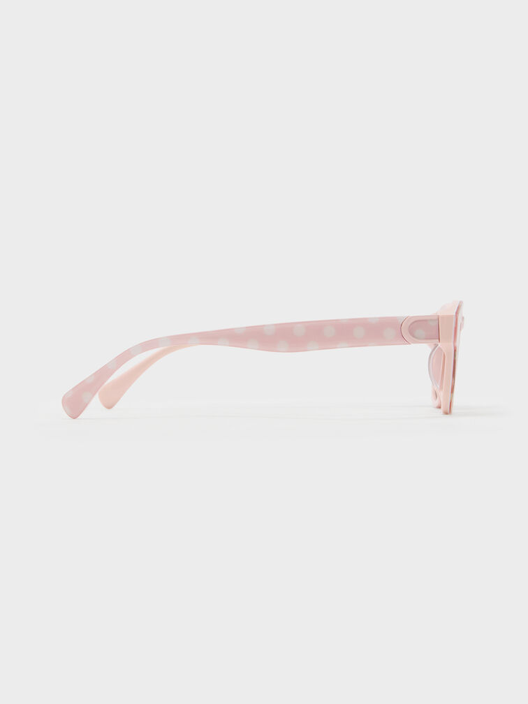 Girls' Gabine Polka-Dot Sunglasses, Soft Pink, hi-res