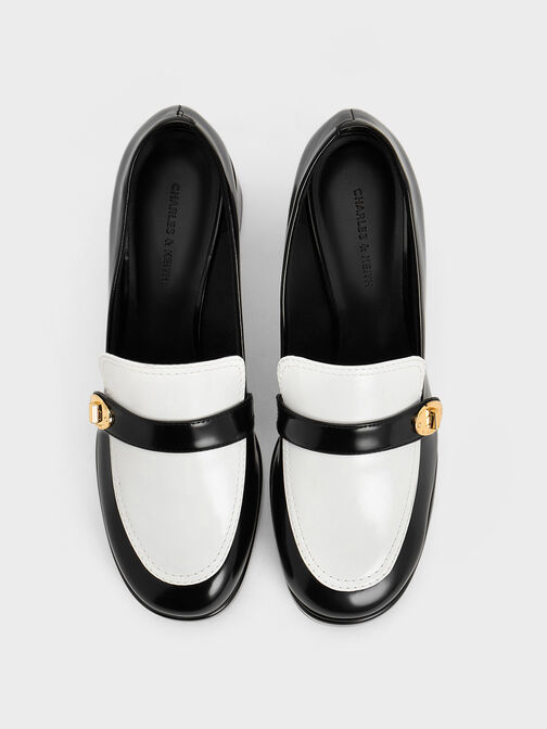 حذاء بامبس لوفرز هيتي ثنائي اللون بحلية معدنية, متعدد الألوان, hi-res