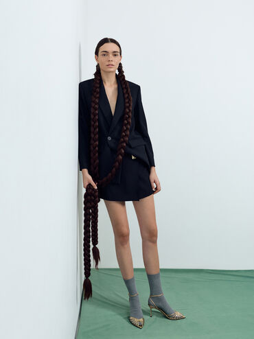 صندل جايلين ذو الكعب العالي المفتوح من الأمام مصنوع من الجلد المعدني, ذهبي, hi-res