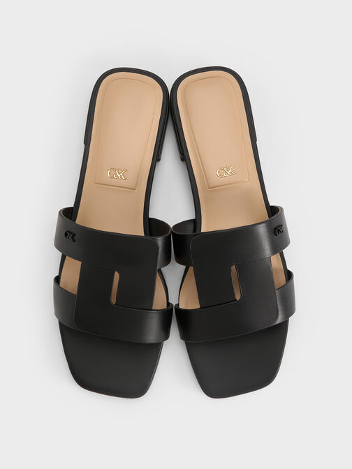 صندل سلايد بيتينا من الجلد, أسود, hi-res