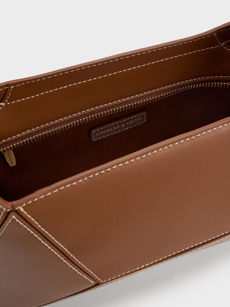 شنطة هوبو هندسية ناسرين, شوكولاتي, hi-res