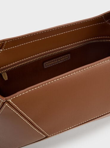 شنطة هوبو هندسية ناسرين, شوكولاتي, hi-res