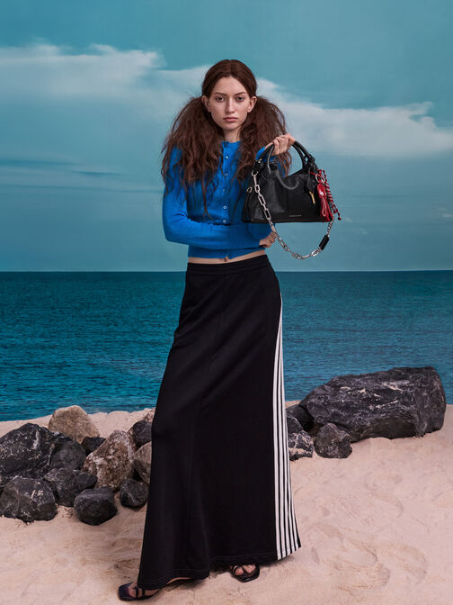 Mini Delfina Chain Tote Bag, Noir, hi-res