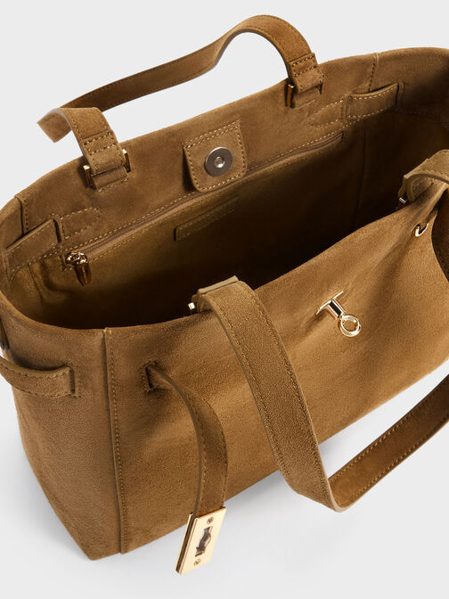 Dinora Belted Tote Bag, Sahara Sand, hi-res