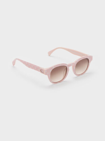 Girls' Gabine Polka-Dot Sunglasses, Soft Pink, hi-res