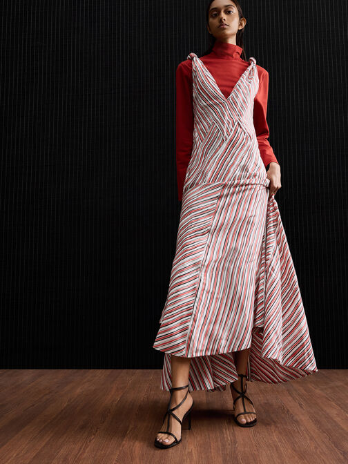 صندل ساتان بكعب ستيليتو وأشرطة, أسود خشن, hi-res