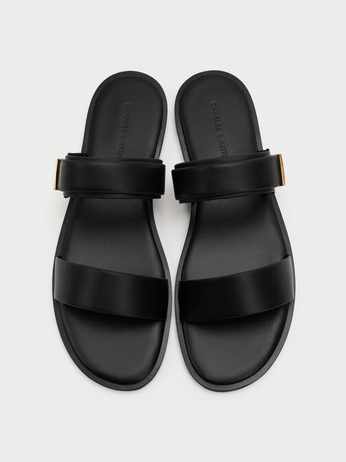 صندل دوف بحزامين علويين, أسود, hi-res