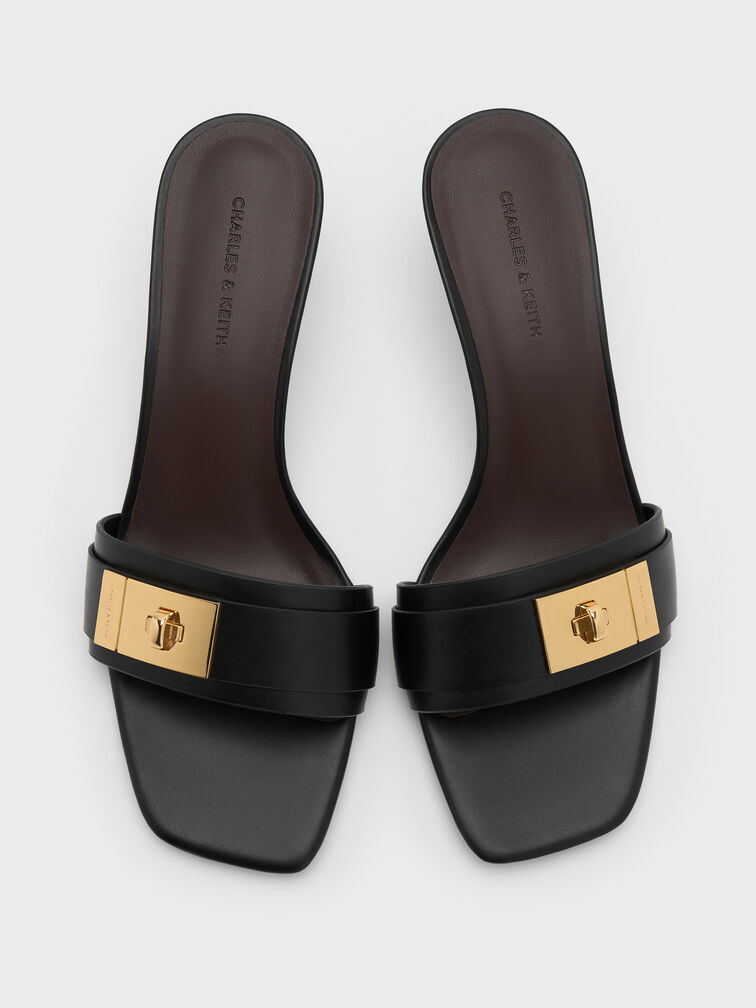 حذاء ميول أيلين بكعب قصير (كيتن), أسود, hi-res