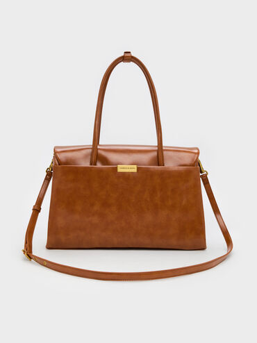 Kerry Trapeze Tote Bag, Distressed Tan, hi-res