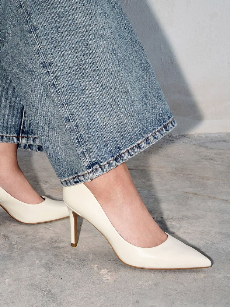 حذاء إيمي بكعب ستيليتو ومقدمة مدببة يعزز جمال إطلالتك, أبيض طباشيري, hi-res