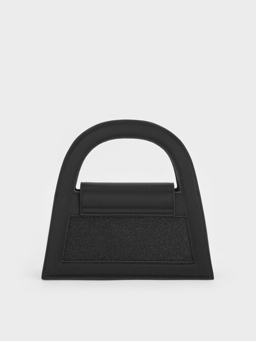 Este Glittered Top Handle Bag, Noir, hi-res