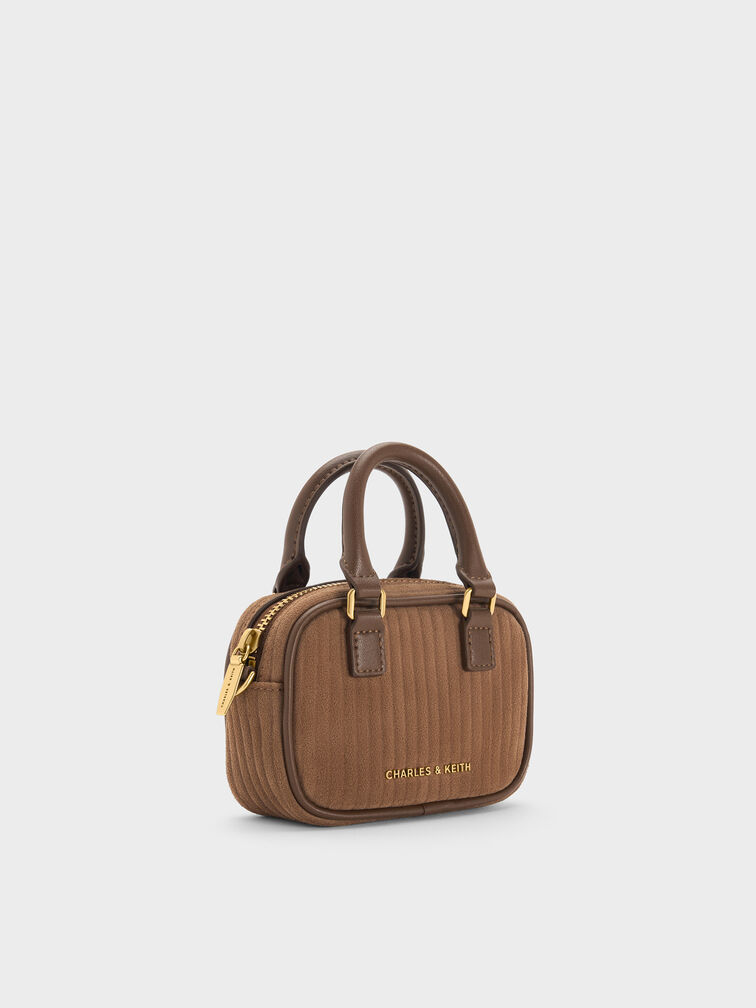 تعليقة حقيبة بولينغ سيانا  كوردروي, بني موكا ناعم, hi-res