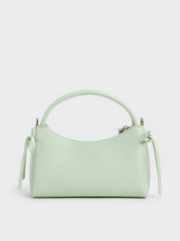 Hazel Bow Top Handle Bag, Mint Green, hi-res